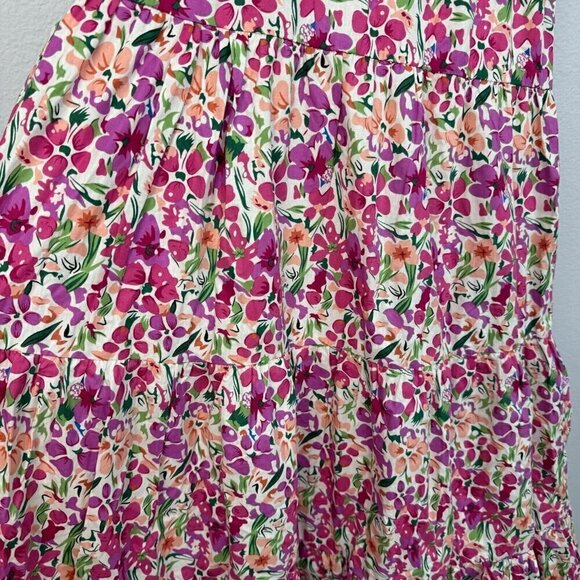 Storia Women's Maxi Dress Sleeveless Floral Print Lined Cross Back Multicolor XS - Picture 10 of 16